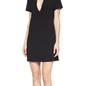 Alice + Olivia Elegant Black V-Neck Dress
